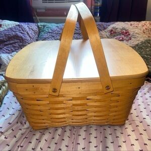 Longaberger Picnic Basket with insert and lid